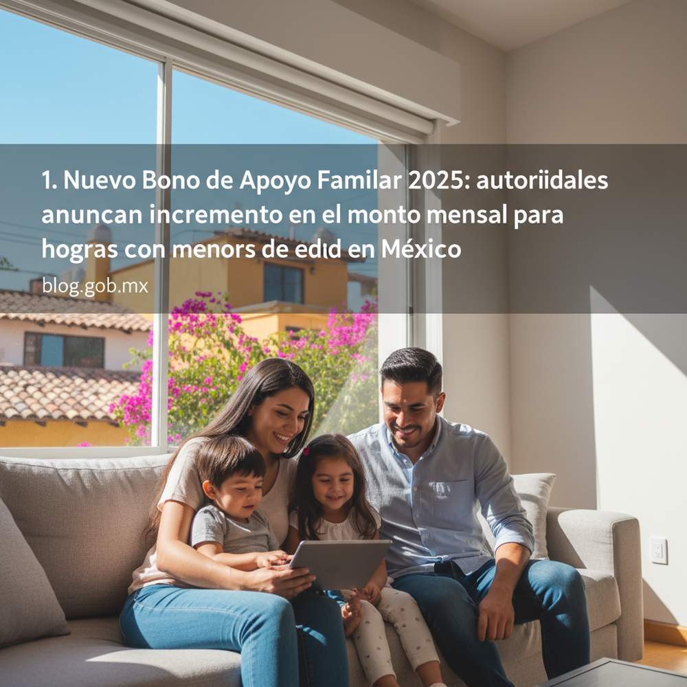 1. Nuevo Bono de Apoyo Familiar 2025: autoridades anuncian incremento en el monto mensual para hogares con menores de edad en México