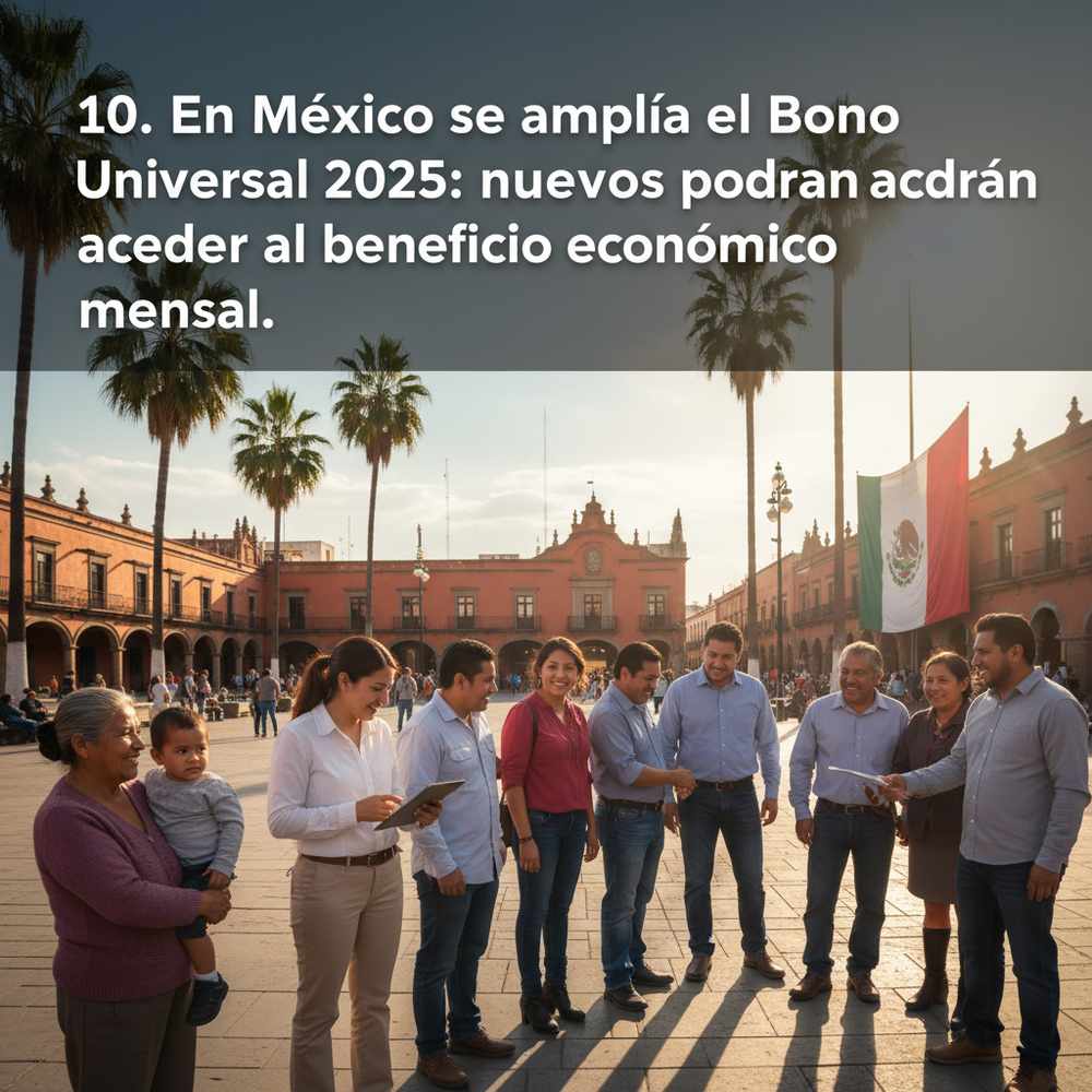 10. En México se amplía el Bono Universal 2025: nuevos grupos podrán acceder al beneficio económico mensual