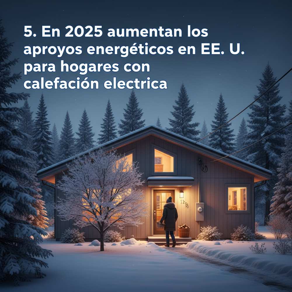 5. En 2025 aumentan los apoyos energéticos en EE. UU. para hogares con calefacción eléctrica