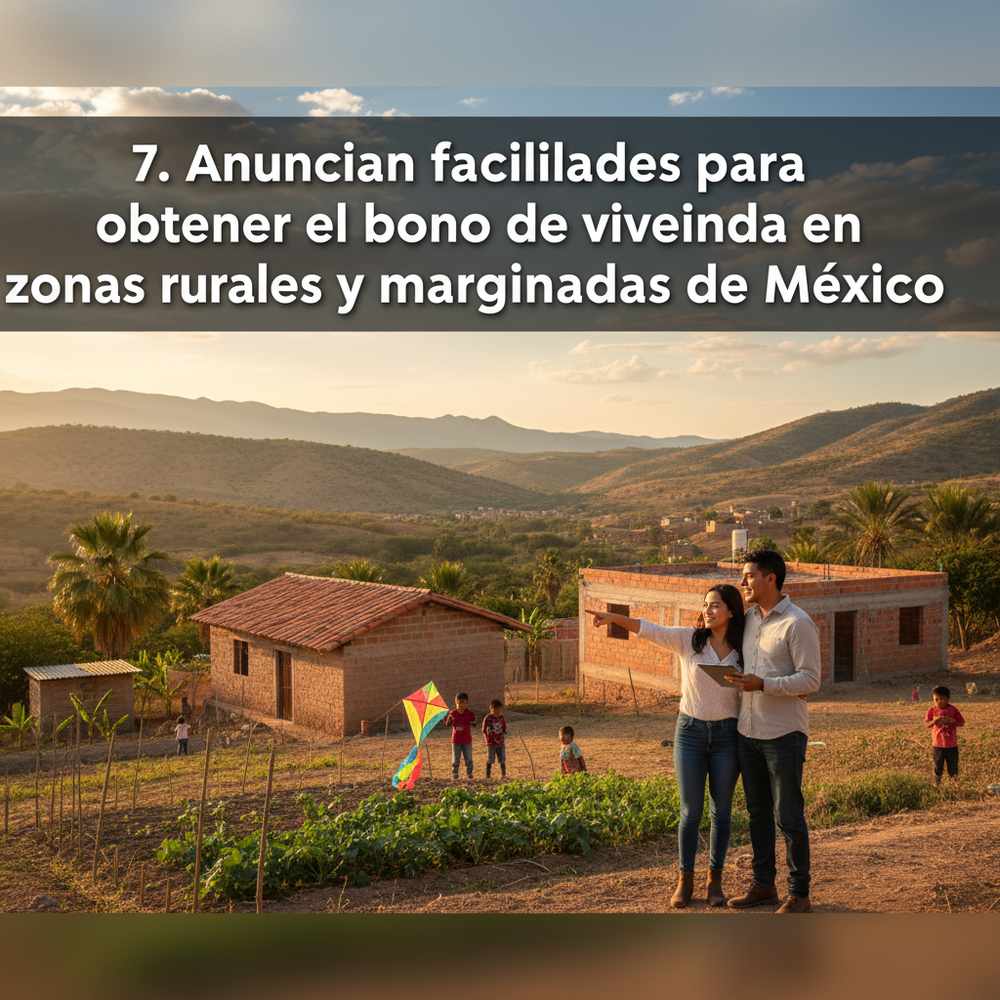 7. Anuncian facilidades para obtener el bono de vivienda en zonas rurales y marginadas de México
